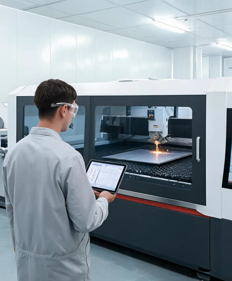 Laser cutting cell observation