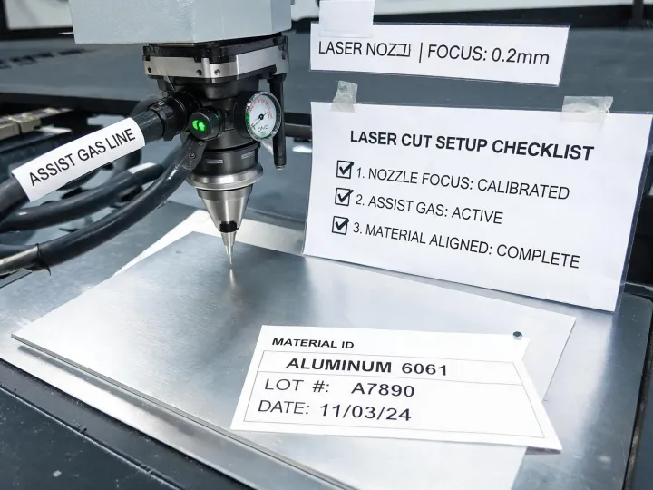 Laser sample setup record
