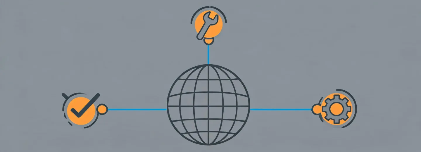 Global laser project routing illustration